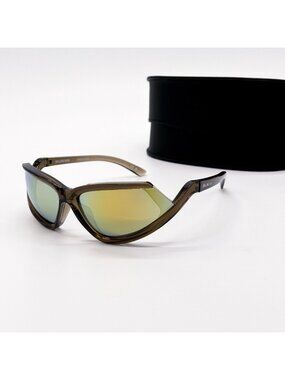 NEW BALENCIAGA BB0289S 003 SUNGLASSES BROWN GEOMETRIC UNISEX EYEWEAR BALENCIAGA